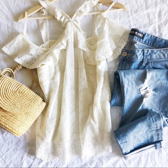 ☀️Love Fire cross lace top - Picture 6 of 6